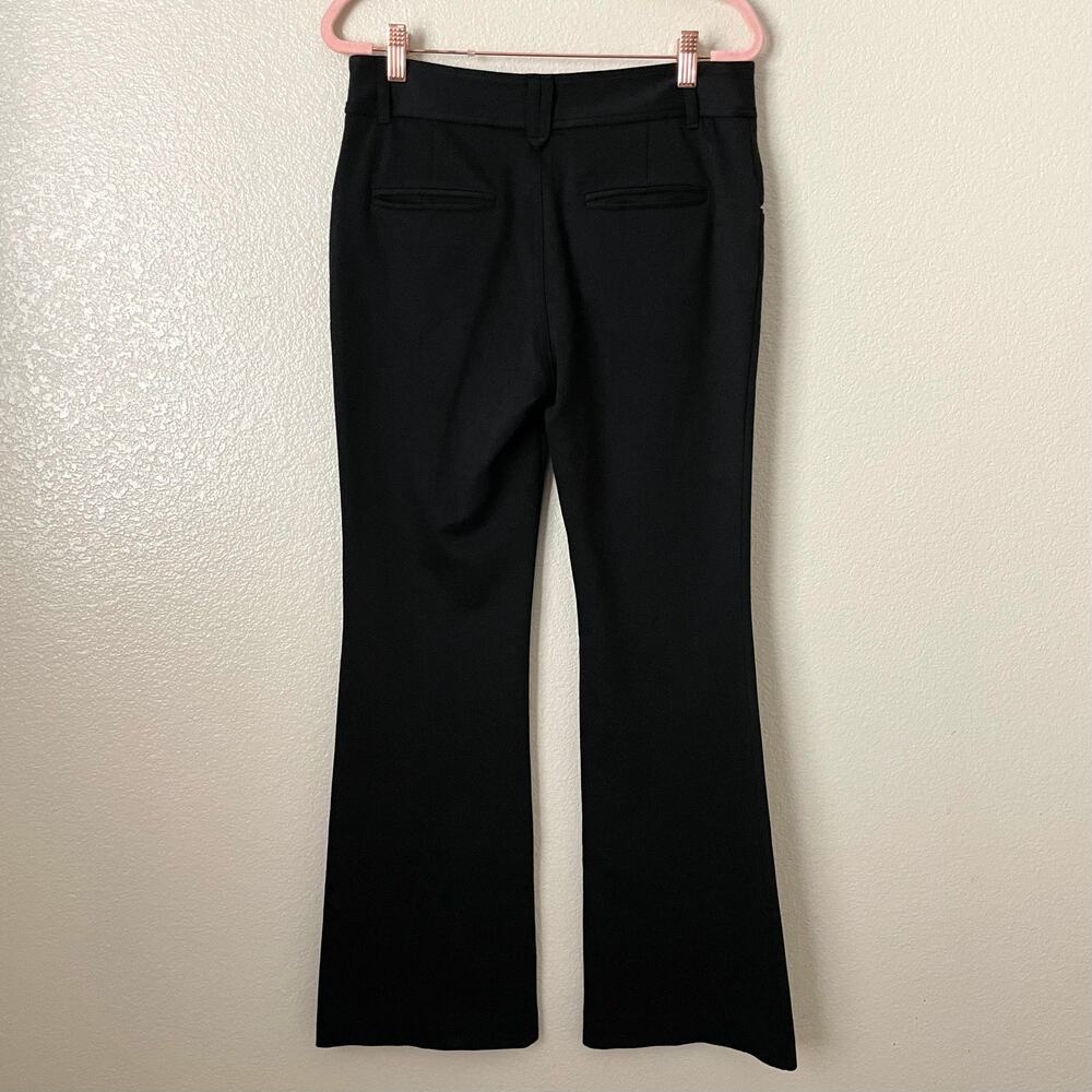 Anthropologie Pants Womens Size 6 Black Essential Trouser Flared Twill Preppy - Picture 8 of 11
